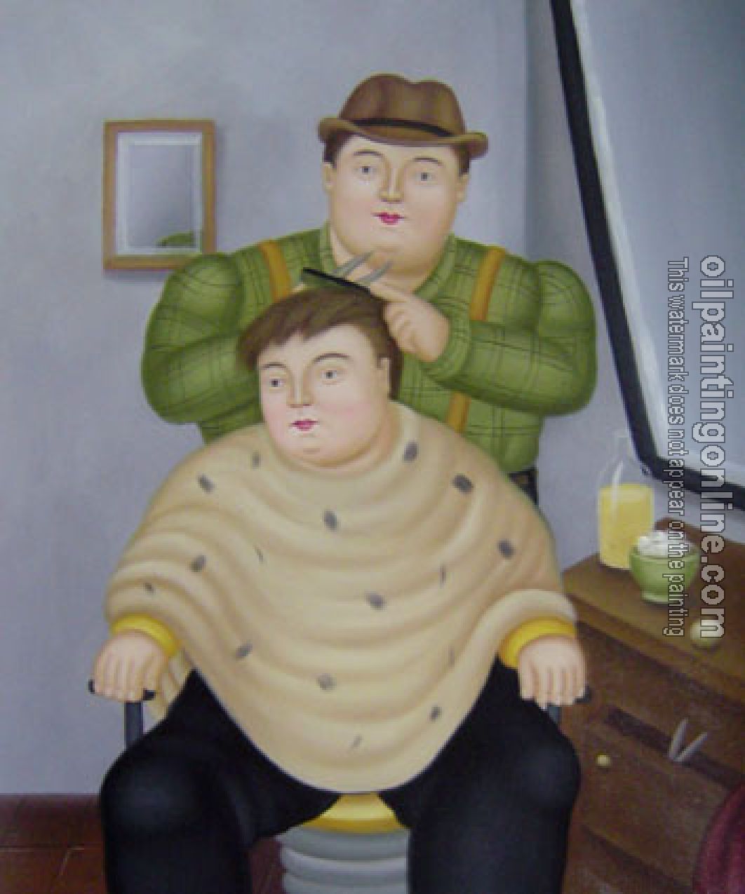 Botero, Fernando - Abstract oil painting.